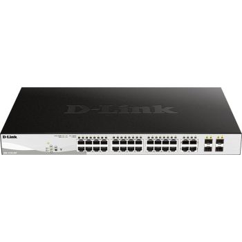 D-Link 26port 10/100/1000 base-T Long Range 250m POE+ Smart Switch with 24 POE ports, 2SFP ports