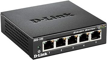 D-Link 5-port 10/100/1000M Unmanaged  metal Switch - DGS-105/B