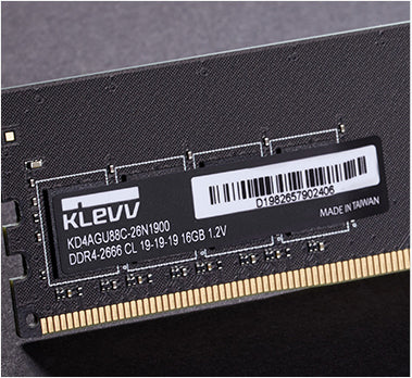 KLEVV 32 جيجا DDR4 UDIMM PC4-25600 3200 ميجا هرتز ذاكرة الوصول العشوائي المكتبية